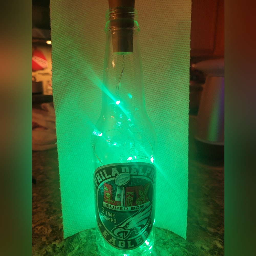 Philadelphia Eagles Super Bowl Champioship Lighted Collectible Bottles